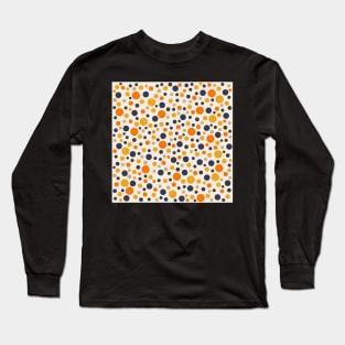 Autumn Colors Polka Dots on Cream Long Sleeve T-Shirt